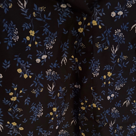 Maison Jules Black Blouse with Blue and Yellow Floral - Picture 5 of 8